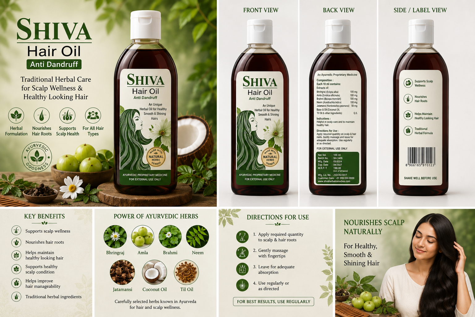 Shiva Hair Oil Anti Dandruff - Image 2